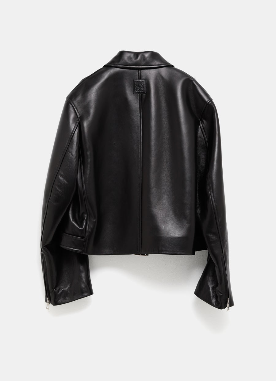 Chaqueta biker de piel