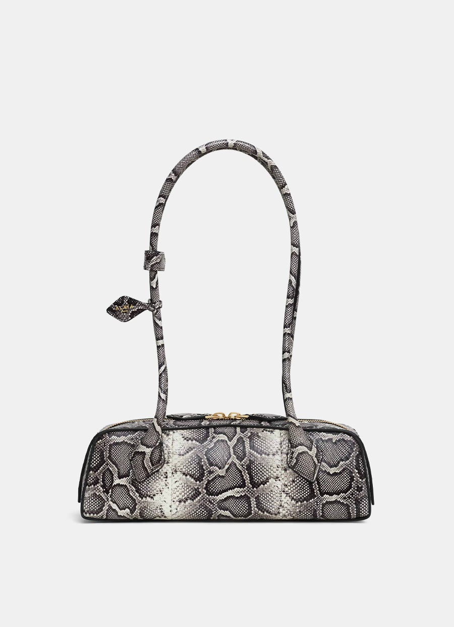 Bolso Le Teckel pequeño en piel de serpiente