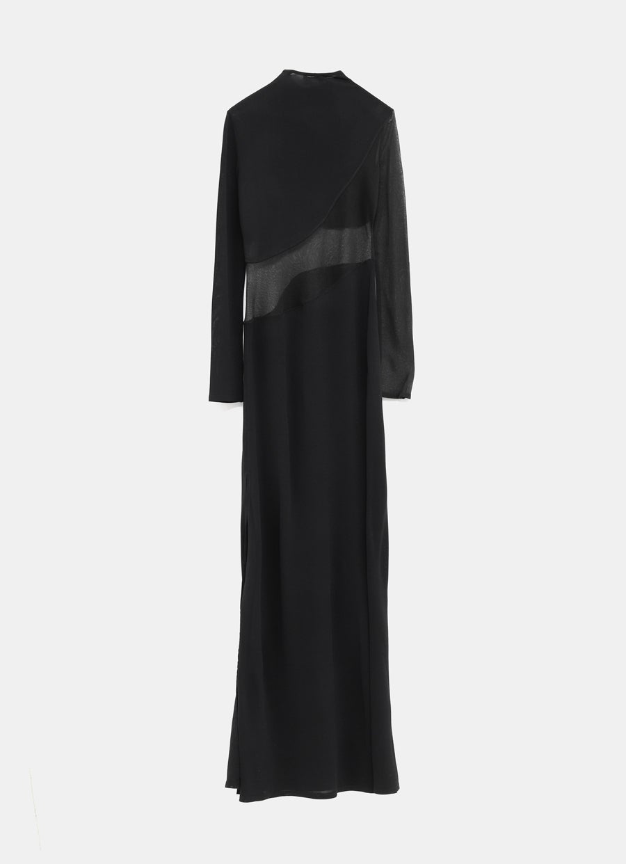 Vestido con paneles transparentes