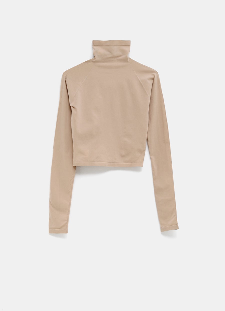 Crop Top de cuello alto