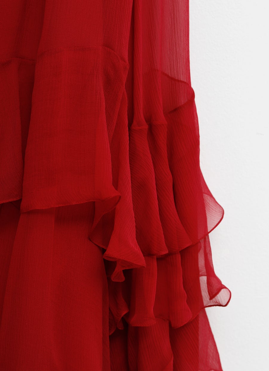 Vestido mini con volantes