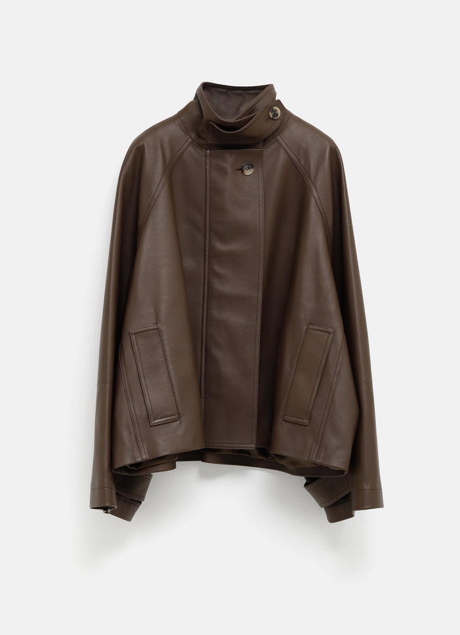 Parka corta de piel para mujer