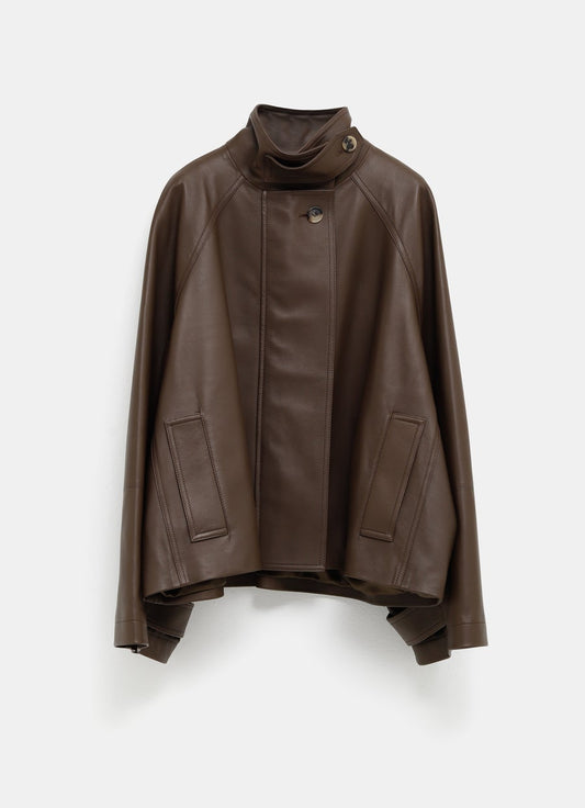 Parka corta de piel para mujer