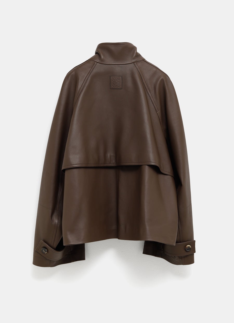 Parka corta de piel para mujer