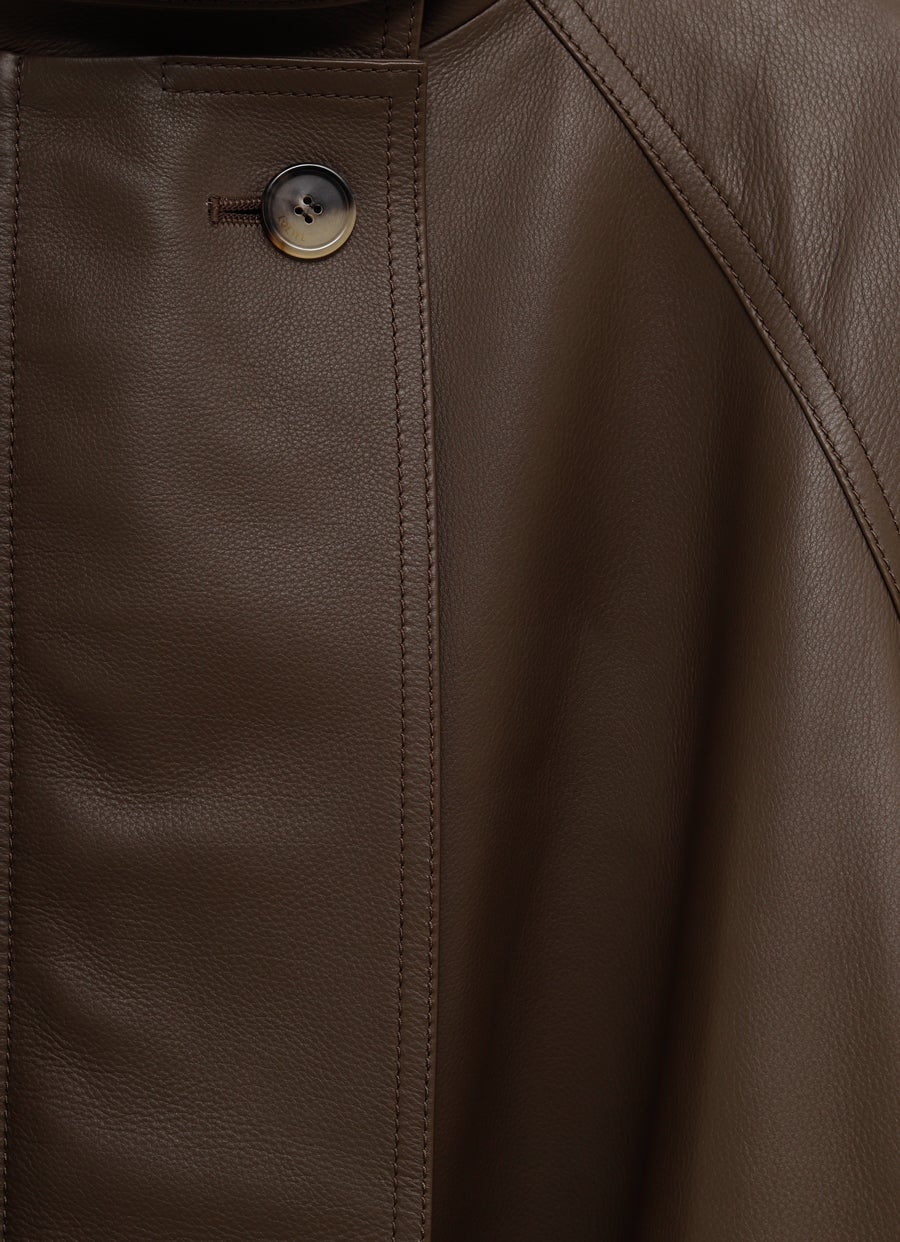 Parka corta de piel para mujer