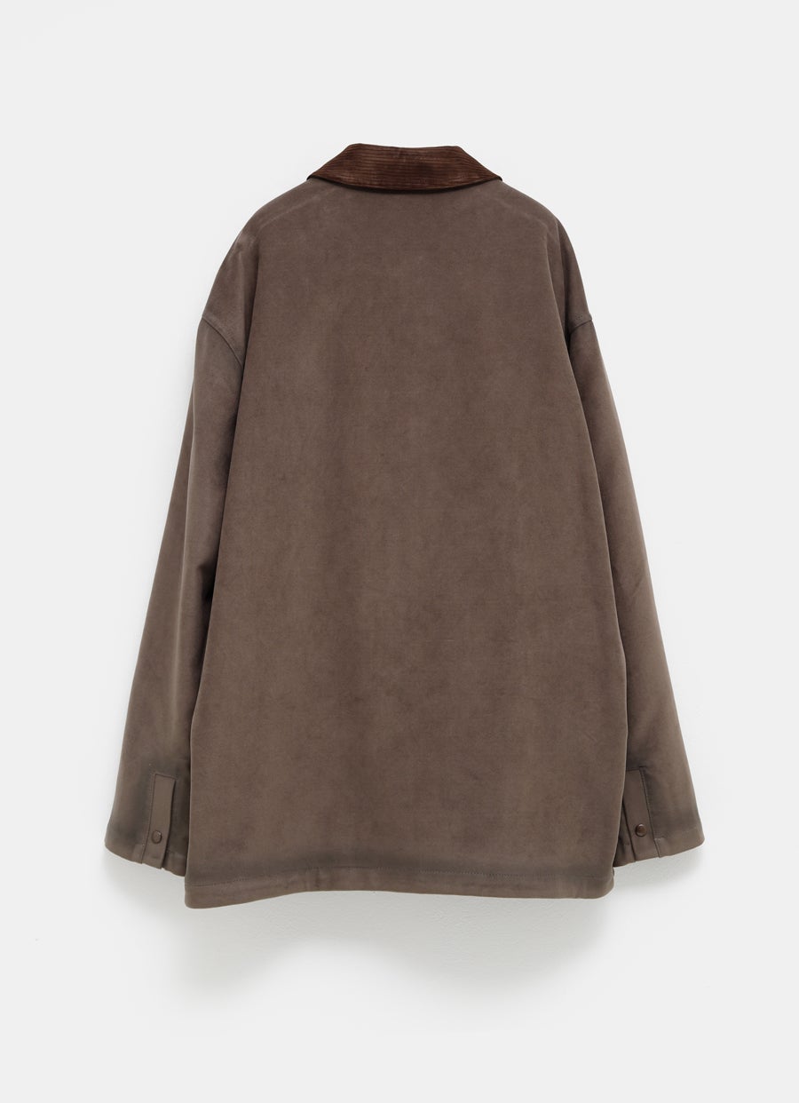 Sobrecamisa en mezcla de algodón para hombre