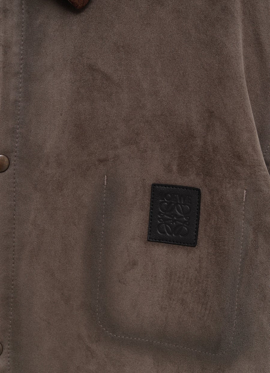 Sobrecamisa en mezcla de algodón para hombre