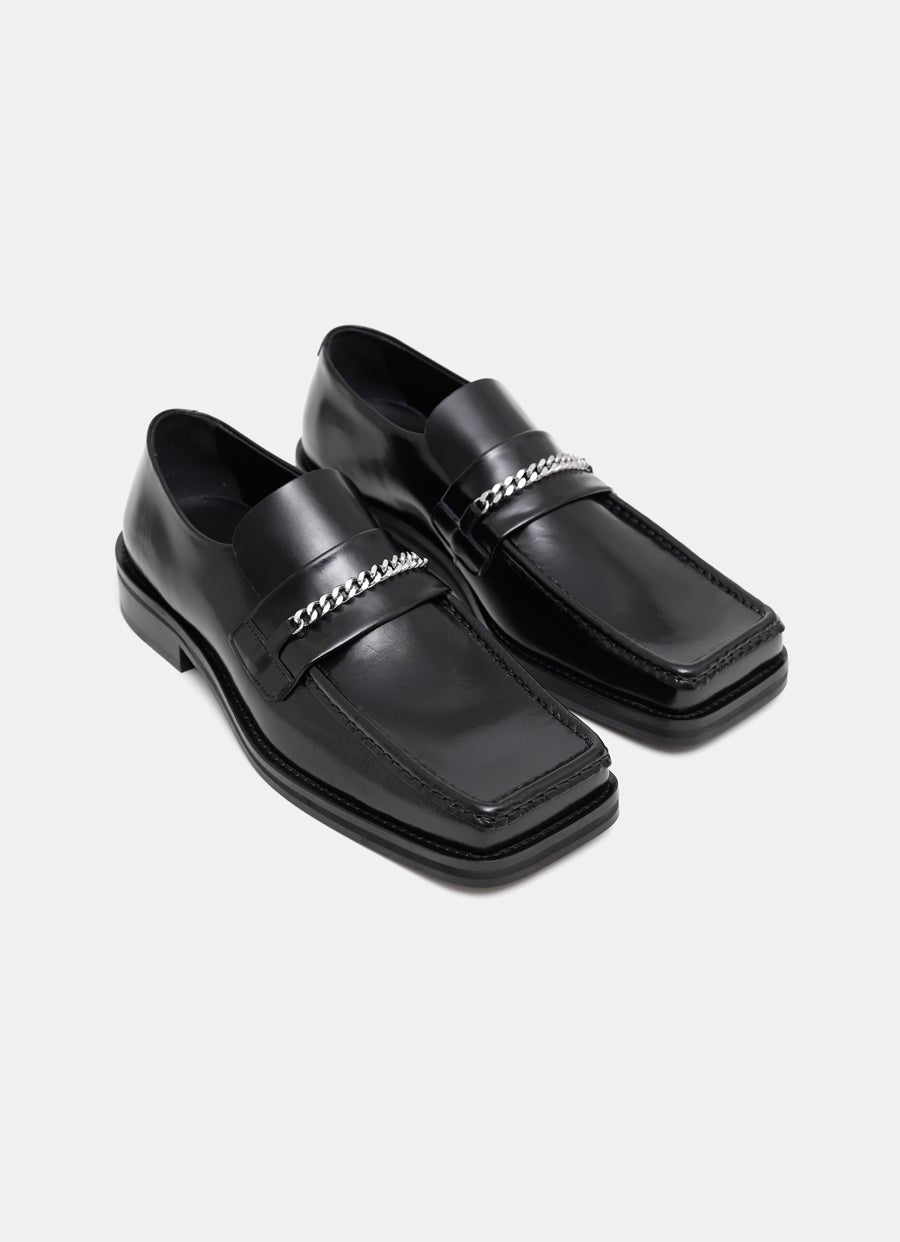 Mocasín de punta cuadrada