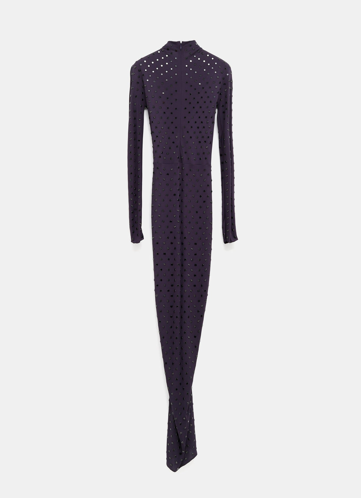 Vestido de manga larga con strass