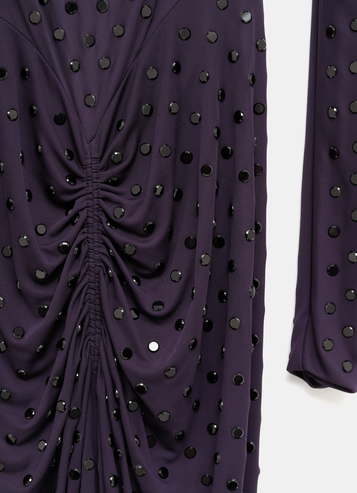 Vestido de manga larga con strass