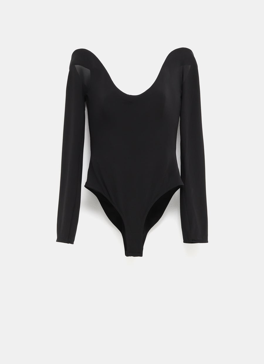 Body curvado de jersey suave