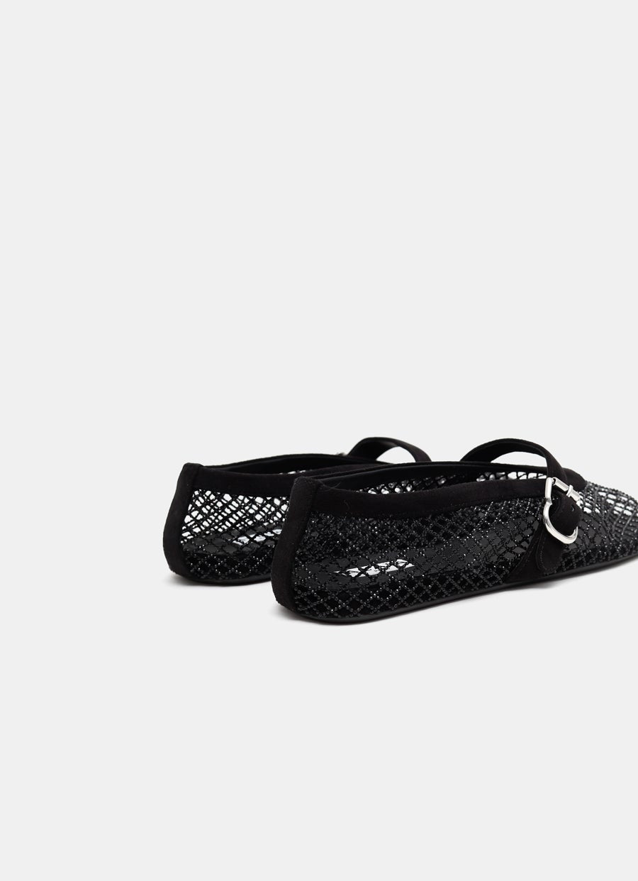 Bailarina de rejilla con pedrería