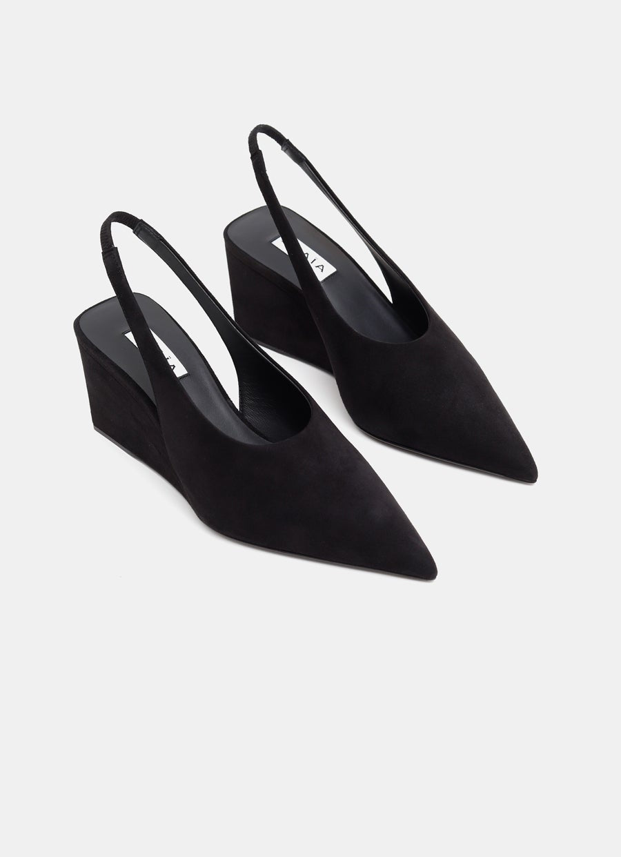 Zapato slingback de cuña tipo cubo