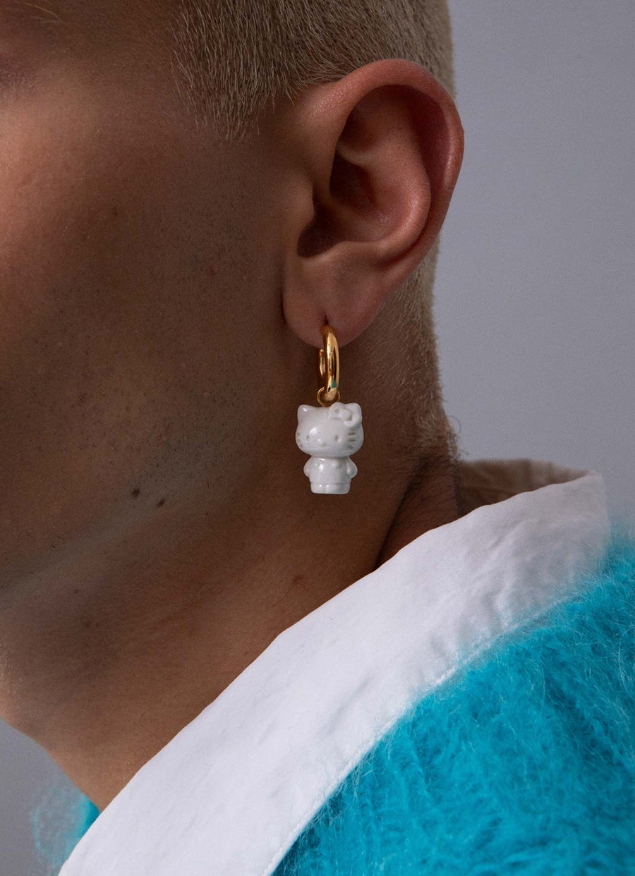 Pendiente de aro Hello Kitty