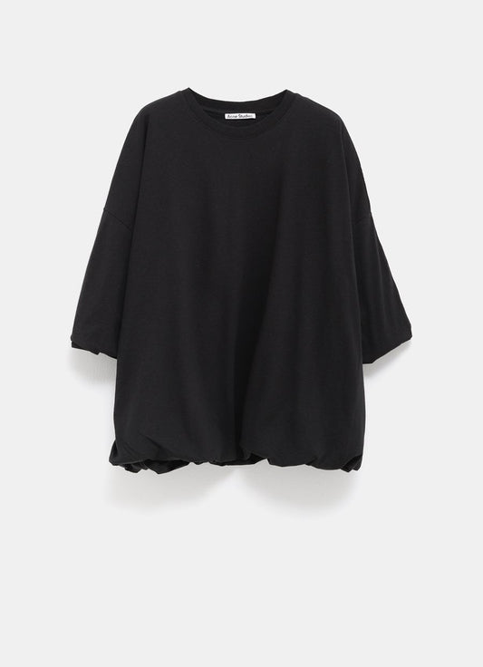 Camiseta fruncida para mujer con logo