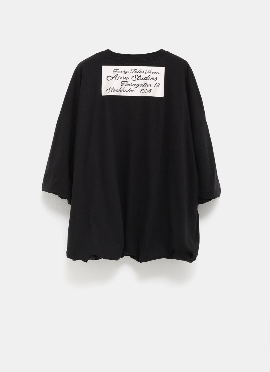 Camiseta fruncida para mujer con logo