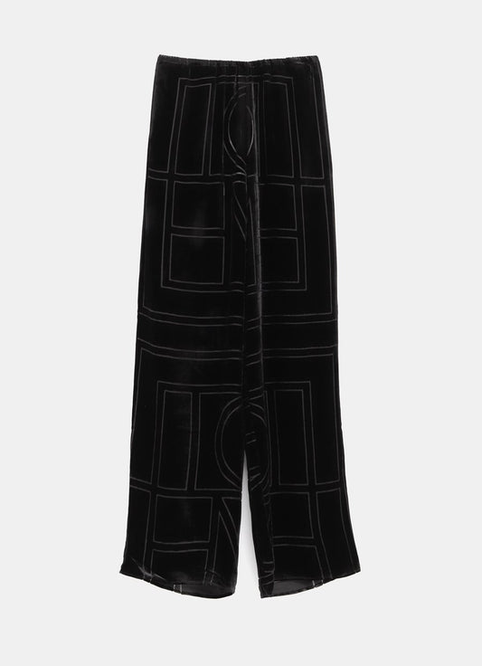 Pantalón de pijama con monograma en devoré