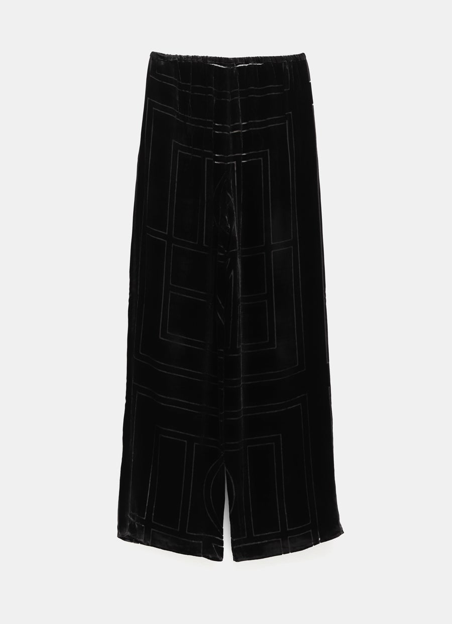 Pantalón de pijama con monograma en devoré