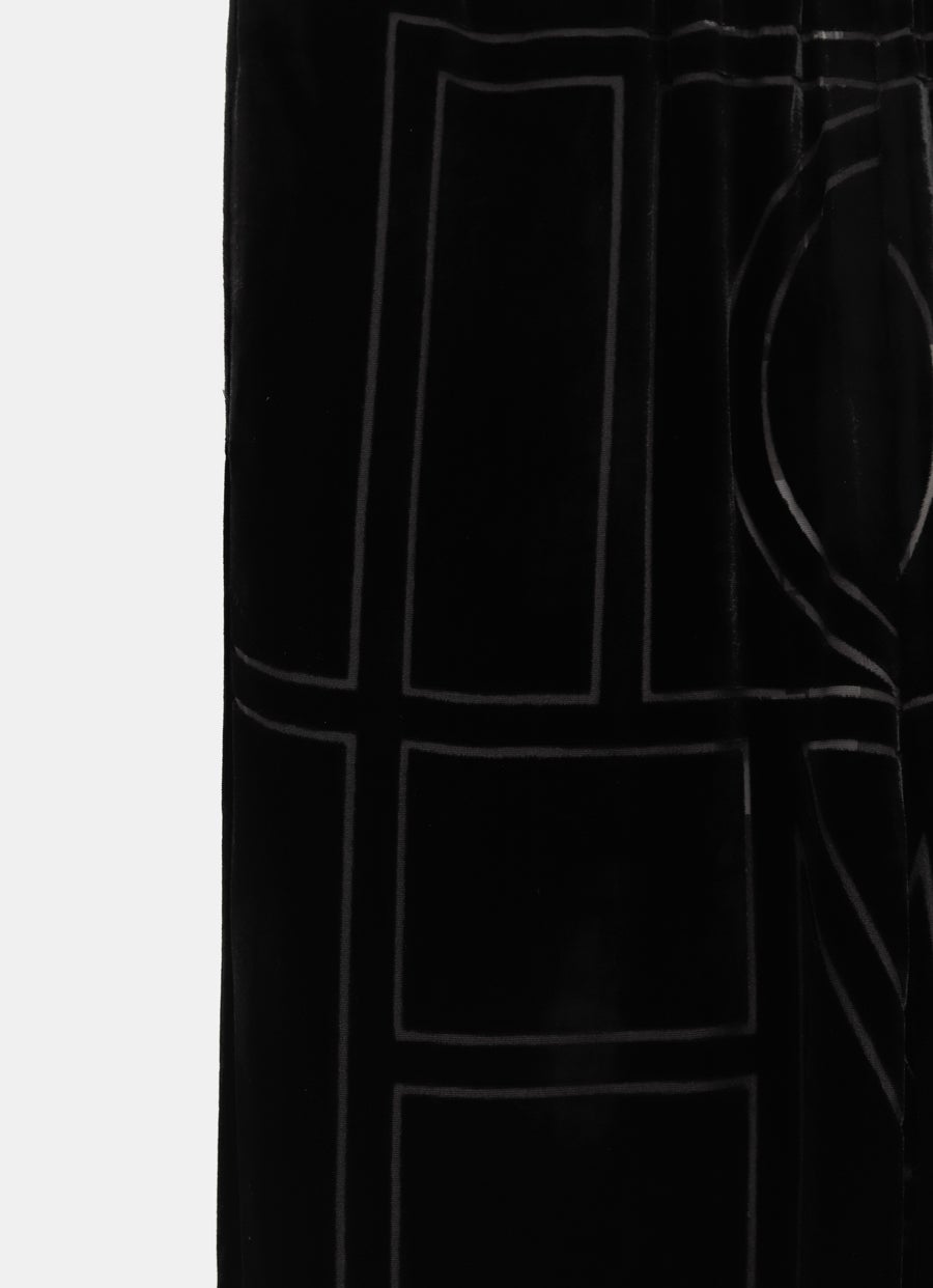 Pantalón de pijama con monograma en devoré