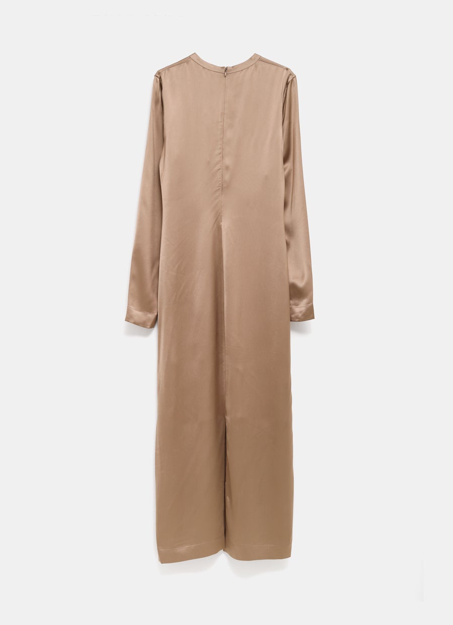 Vestido largo de satén