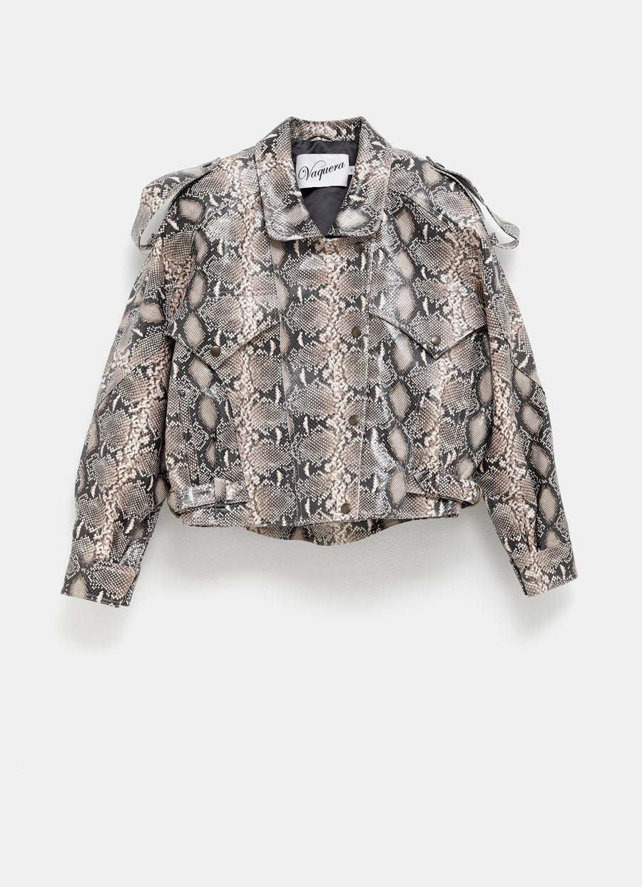 Chaqueta de cuero Python Wild West