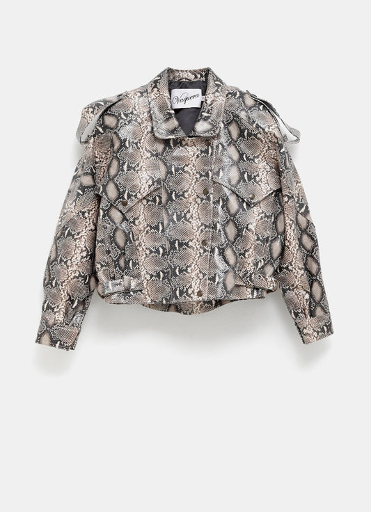 Chaqueta de cuero Python Wild West