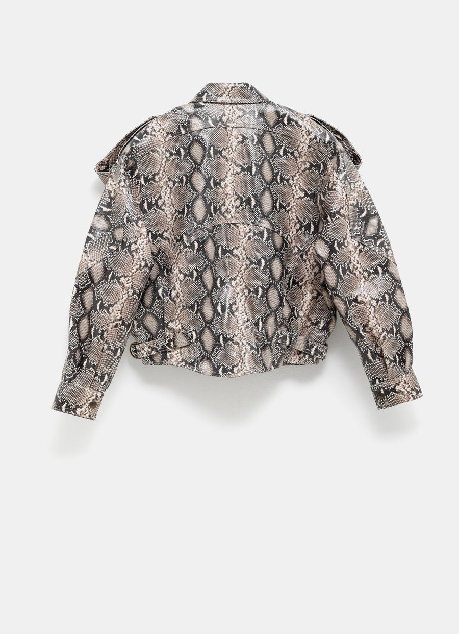 Chaqueta de cuero Python Wild West