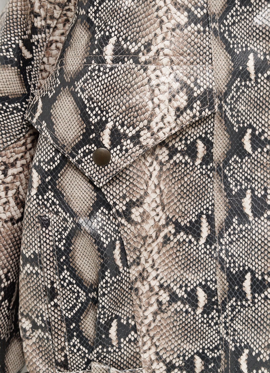 Chaqueta de cuero Python Wild West