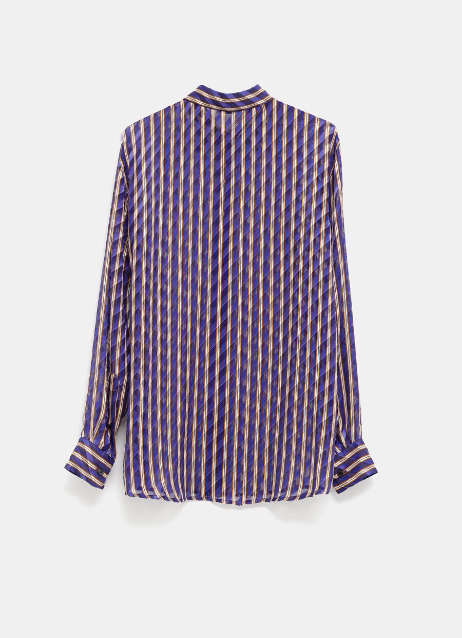 Camisa a rayas semi-transparentes
