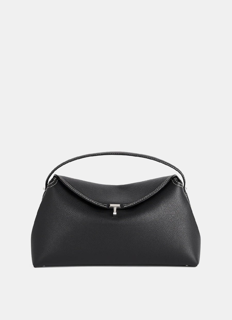 Bolso T-Lock de piel granulada