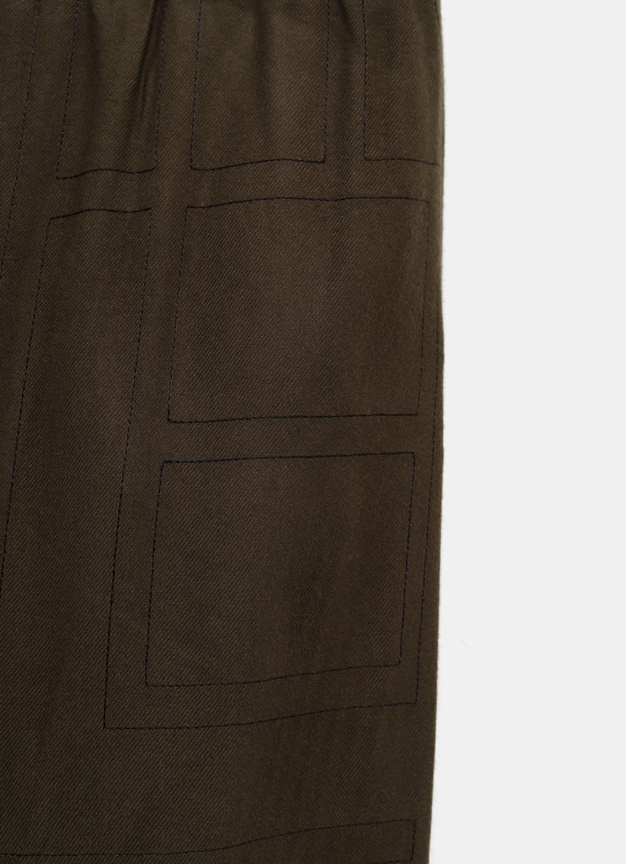 Pantalón de pijama en franela con monograma