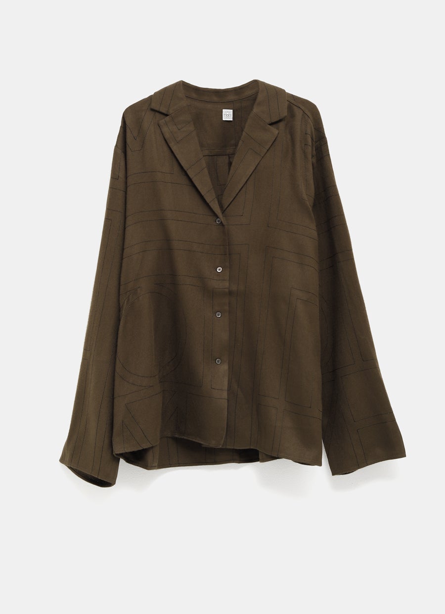 Camisa de franela con monograma