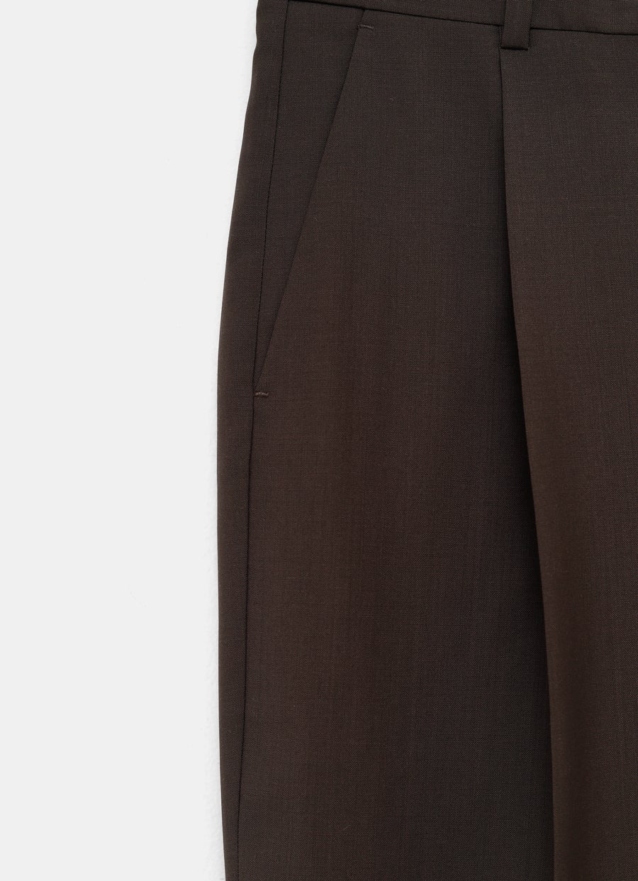 Pantalón de lana con raya marcada