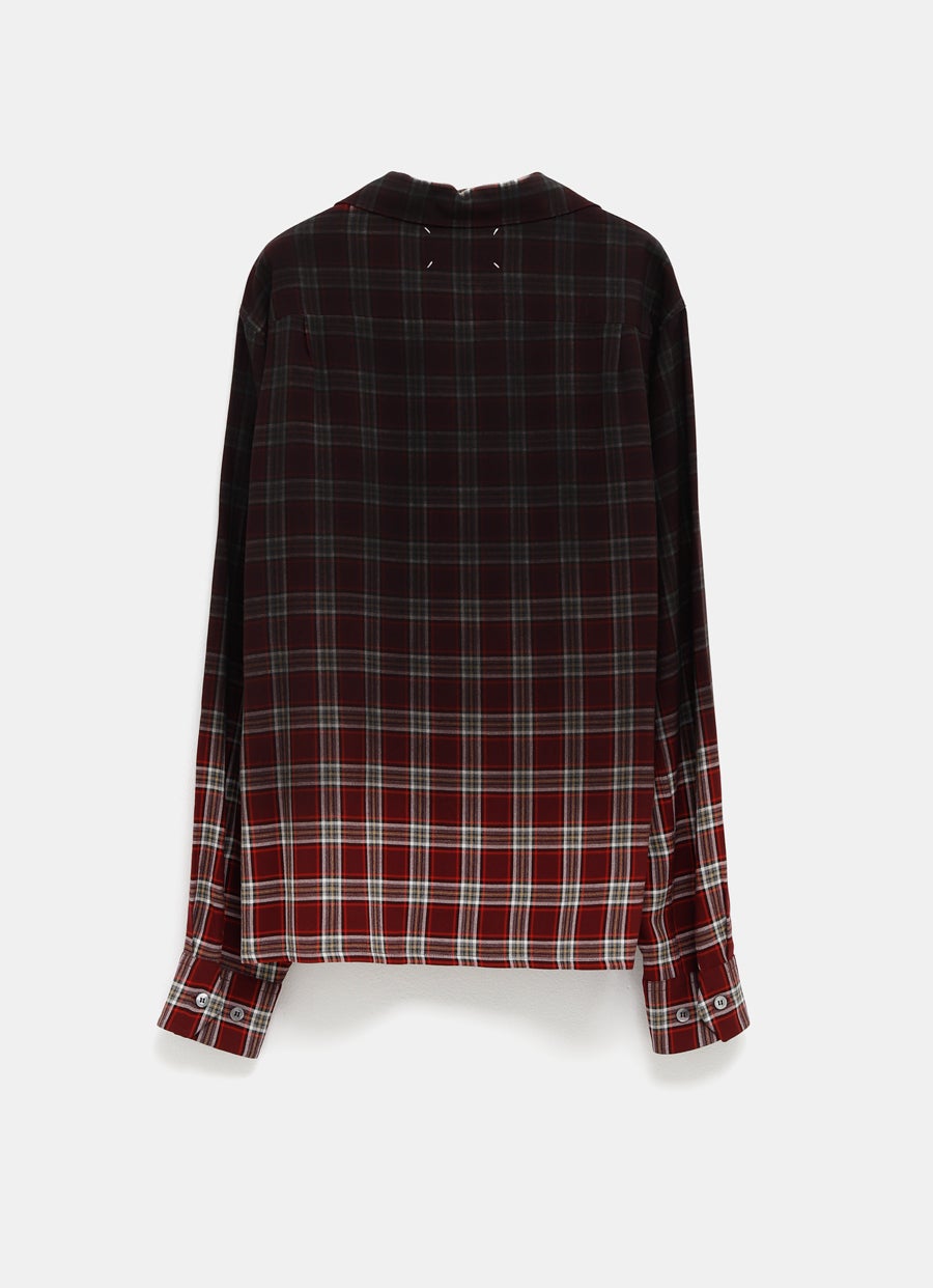 Camisa a cuadros degradada para hombre