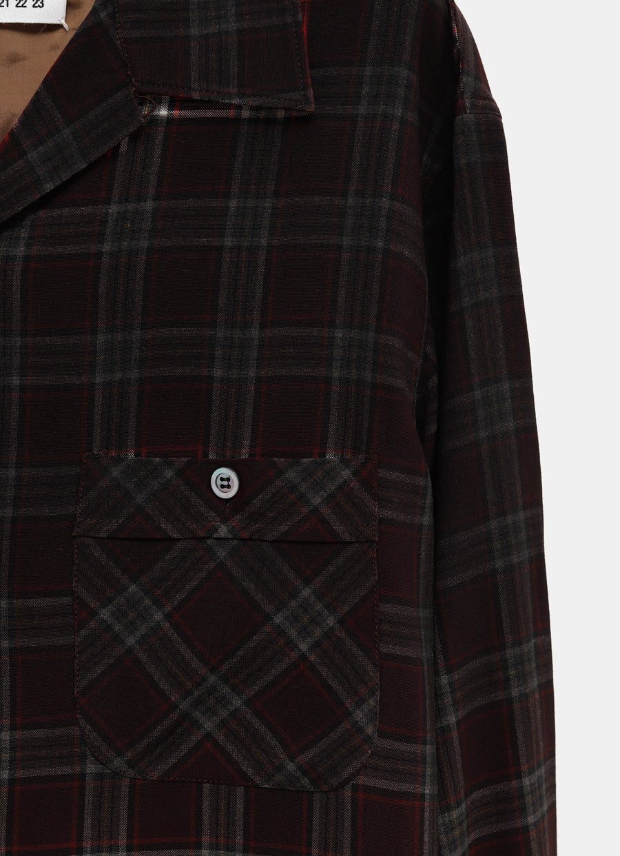 Camisa a cuadros degradada para hombre