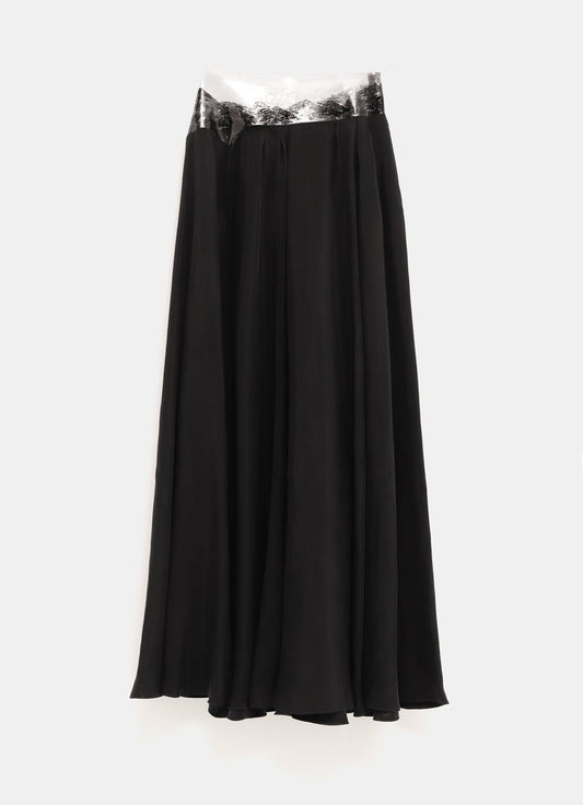 Falda maxi con cinta