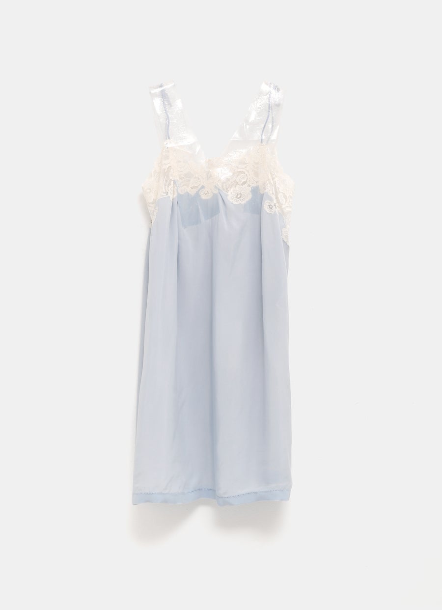 Vestido lencero con cinta