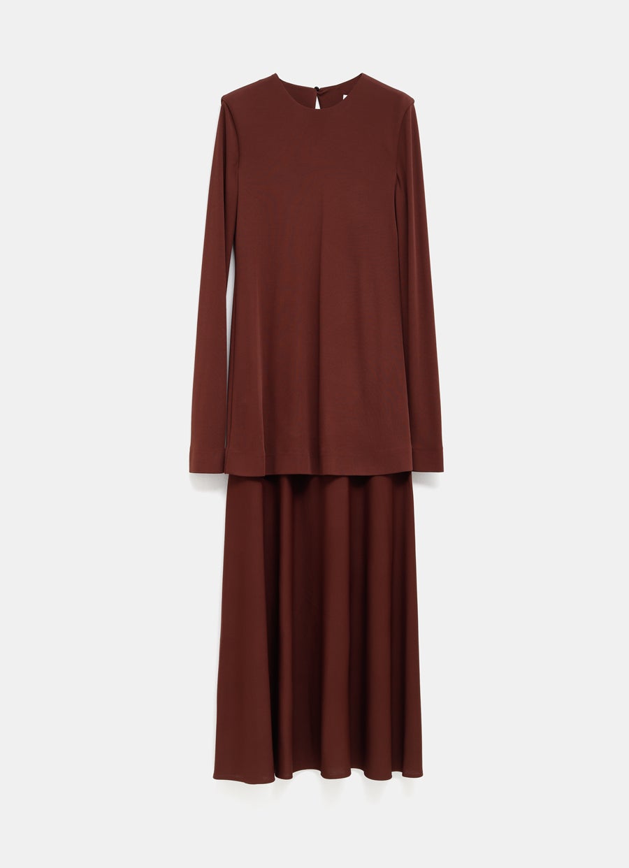 Vestido largo de viscosa fluida