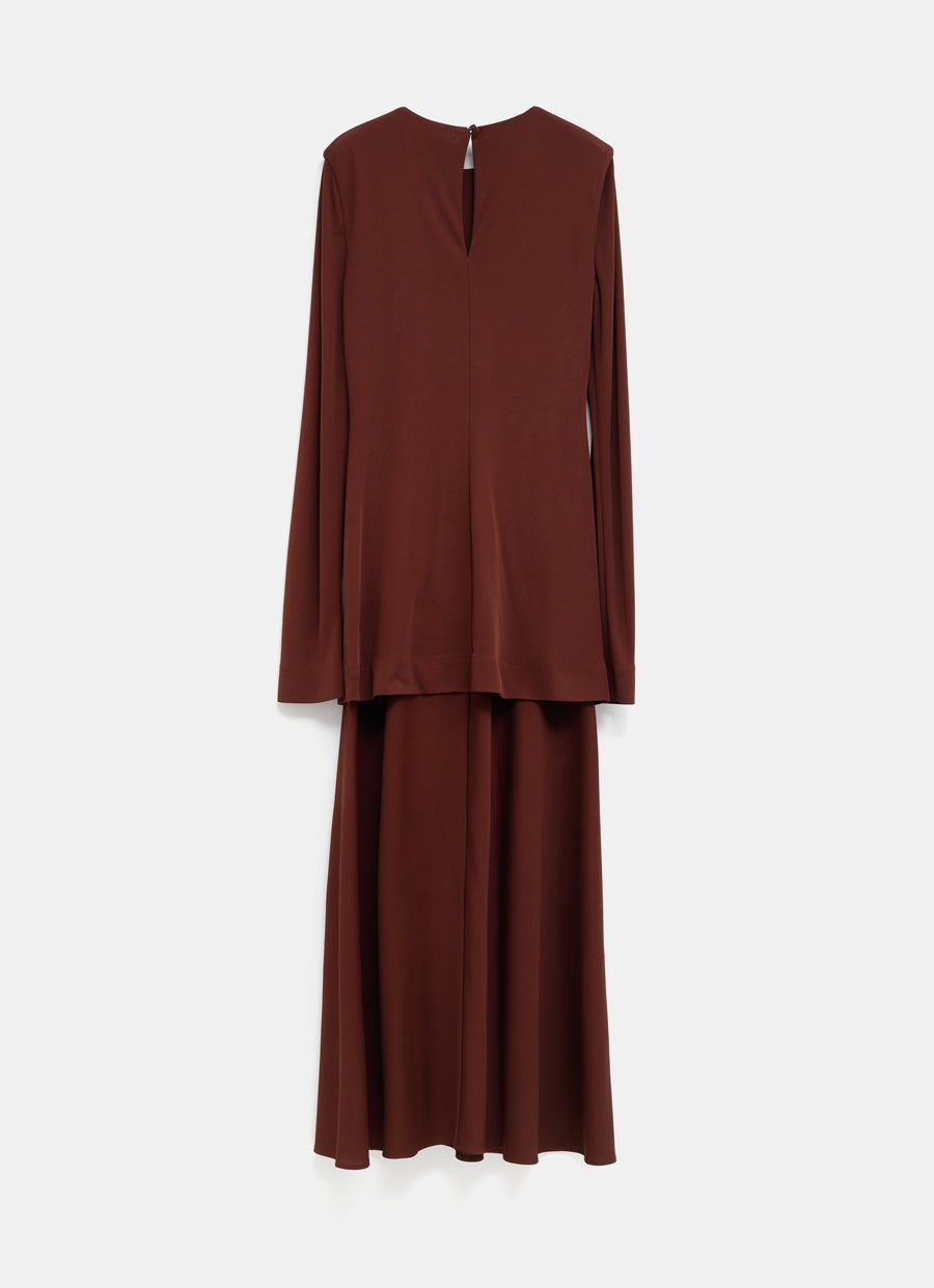 Vestido largo de viscosa fluida