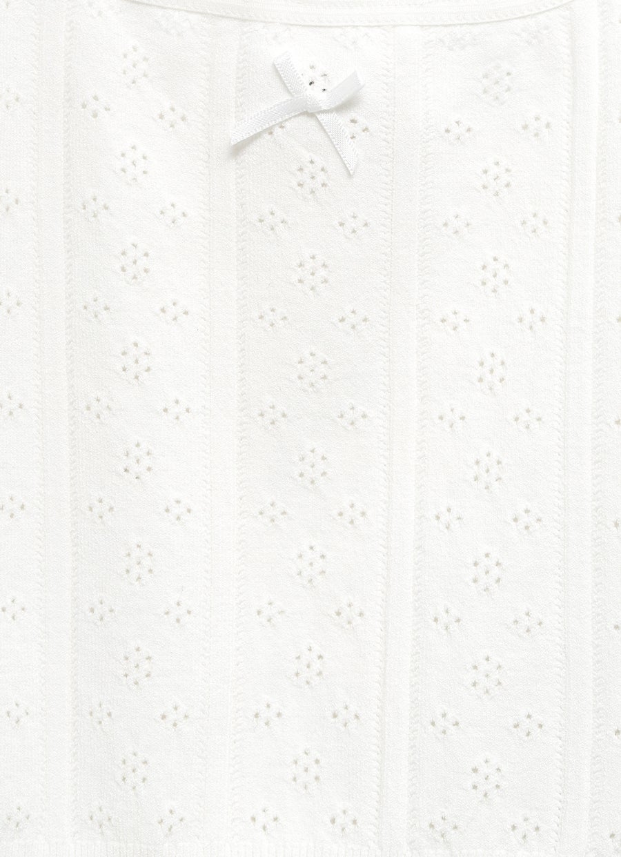 Top de tirantes en punto calado para mujer