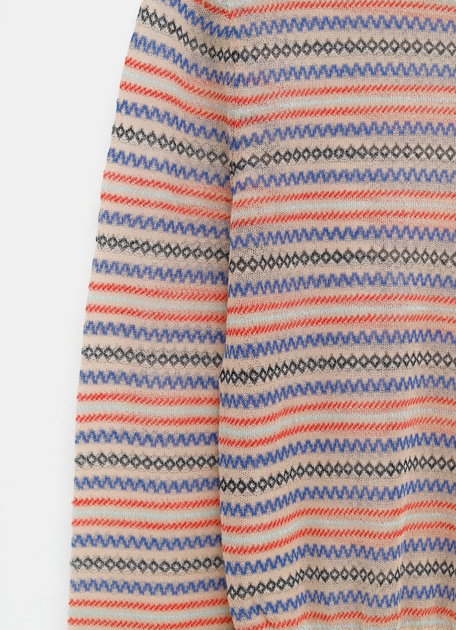 Jersey a rayas zigzag para mujer