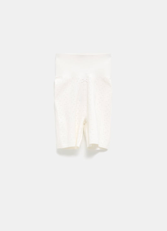 Shorts ajustados de punto calado para mujer