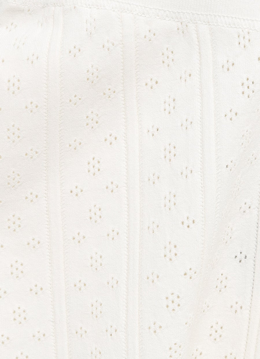 Shorts ajustados de punto calado para mujer