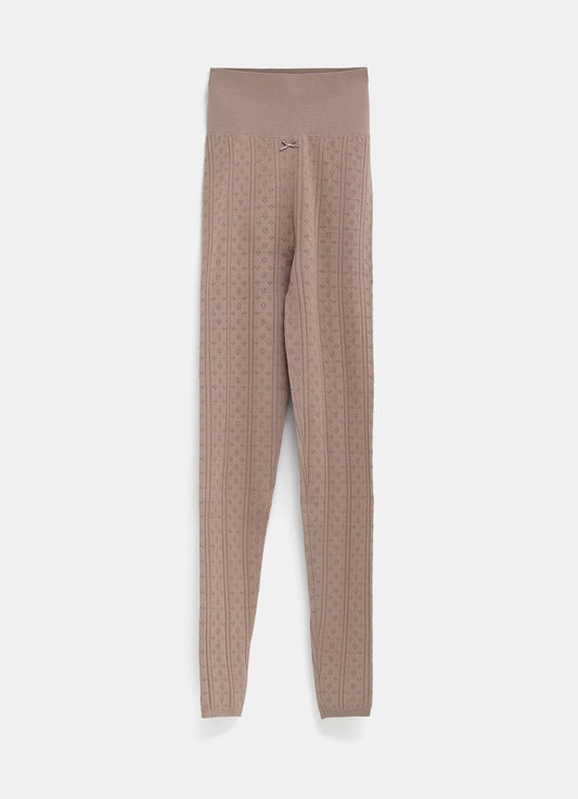 Leggins de punto calado para mujer