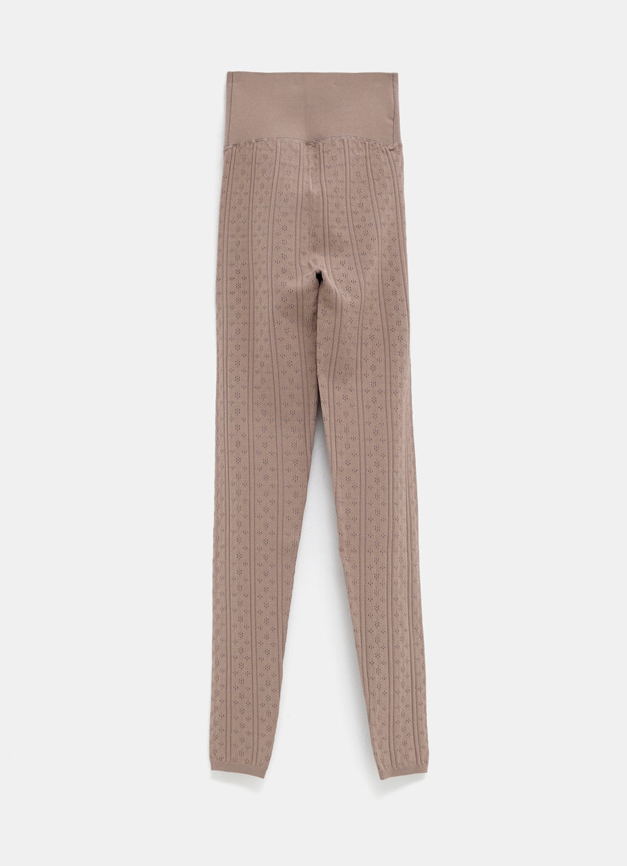 Leggins de punto calado para mujer