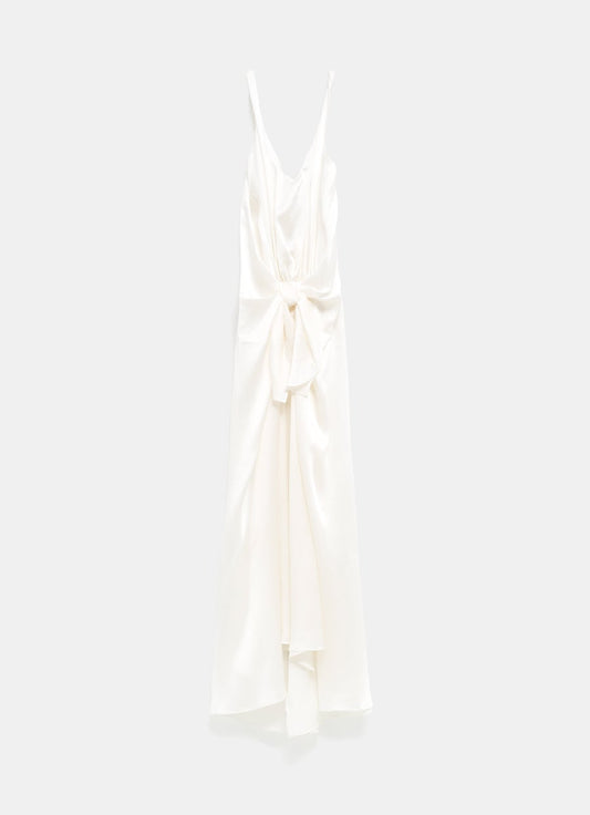 Vestido con nudo en la cintura para mujer