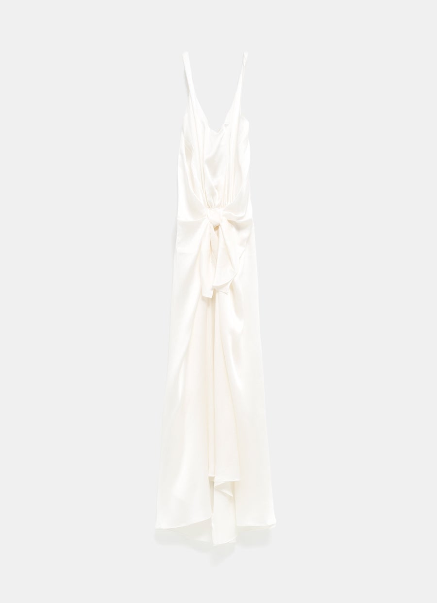 Vestido con nudo en la cintura para mujer