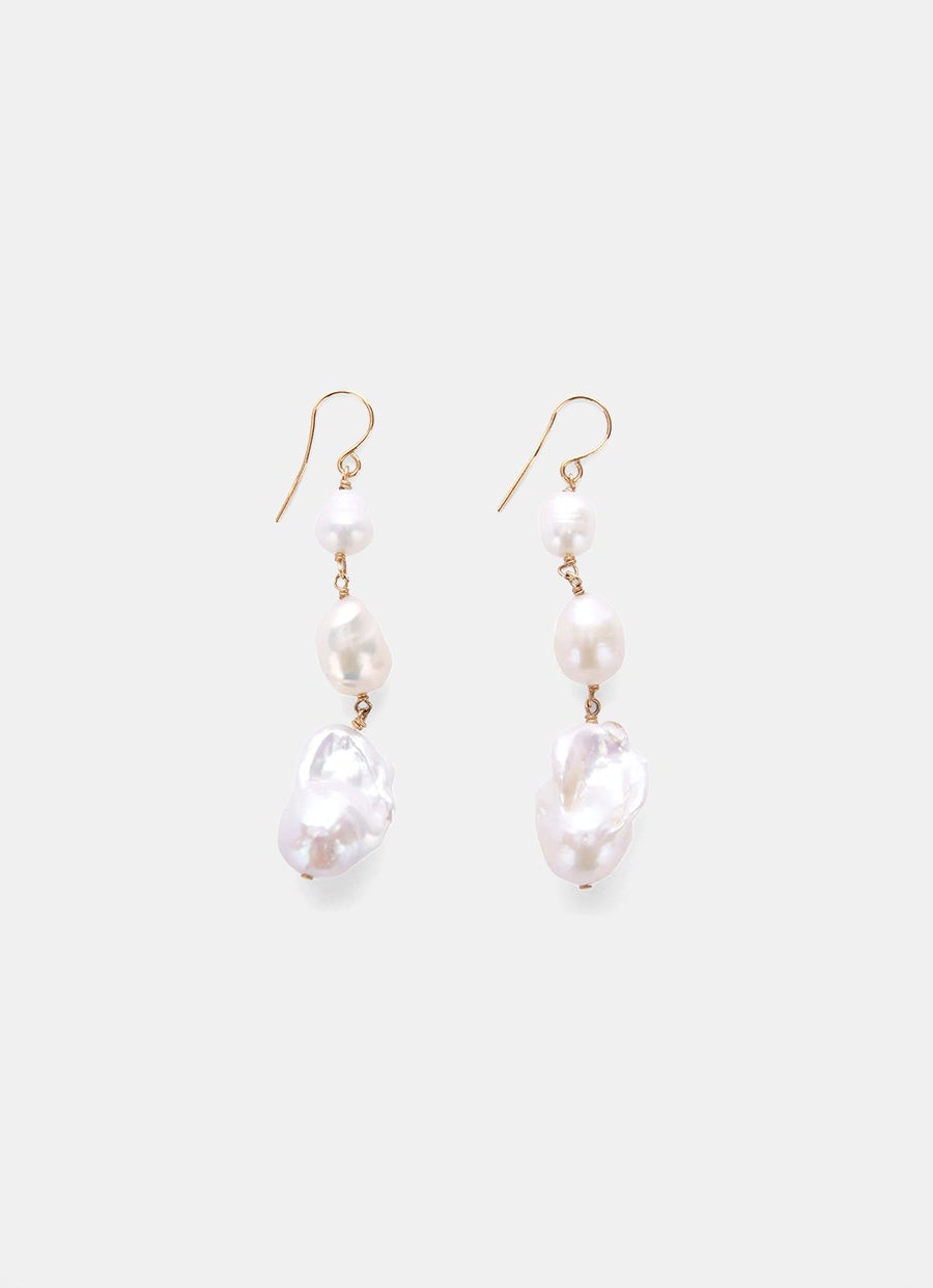 Pendientes cascada de perlas