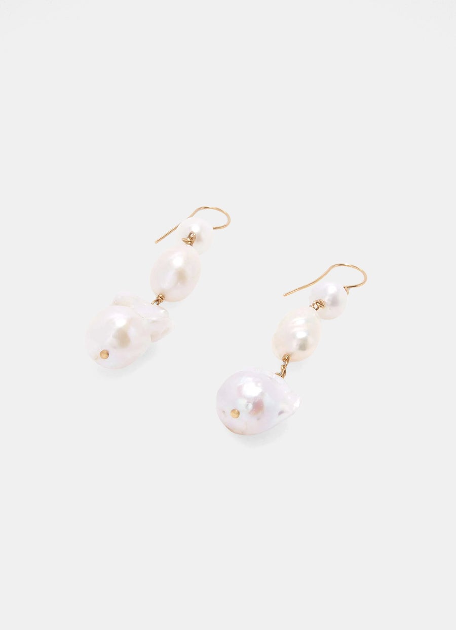 Pendientes cascada de perlas