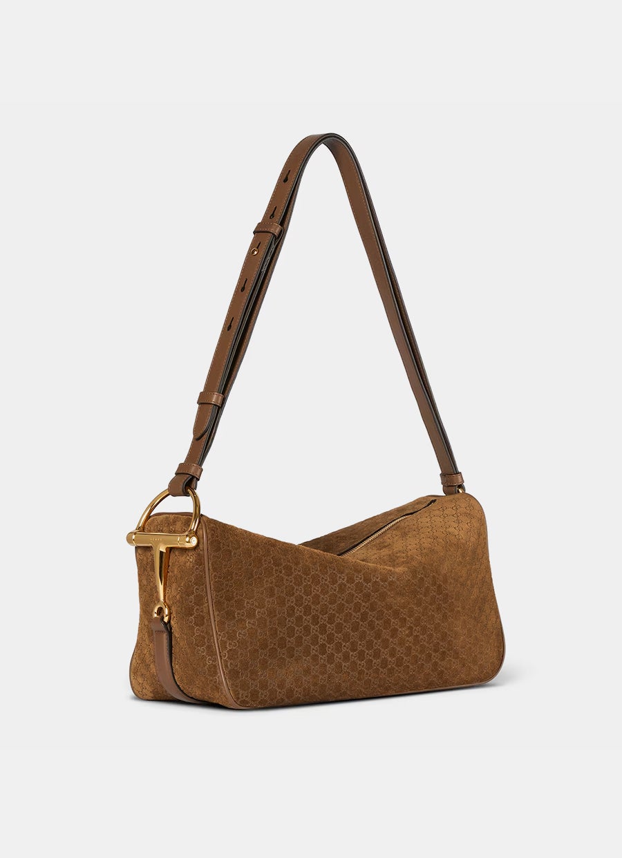 Bolso de hombro Half Horsebit mediano